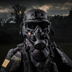 Demi masque de protection respiratoire tactique israélien « avec chem » avec accessoires
