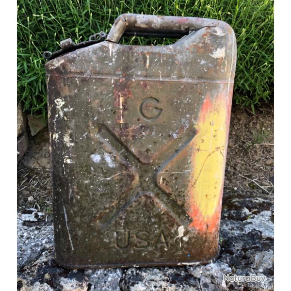 jerrican jerrycan bidon us dat 1951 WW2 jeep G USA GMC Core indo M.C.C 51 bouchon vis