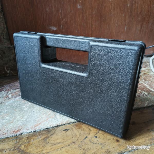 Mallette de Rangement / Transport Plastique Mousse Negrini pour Arme de Poing Pistolet Revolver 28cm