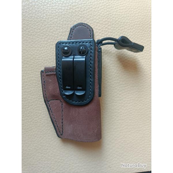 holster cuir "Inside" IWB, droitier, pour Glock 17