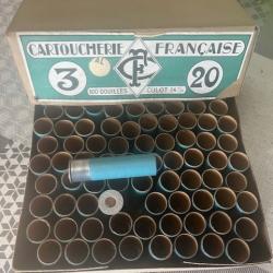 boite de 100 douilles cal 20/65 de la CF.