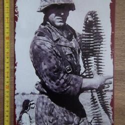 plaque décoration collection musée soldat Allemand treillis camouflé