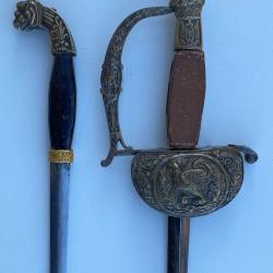 Epave d'Epée d'officier Restauration & Dague (XIXth)