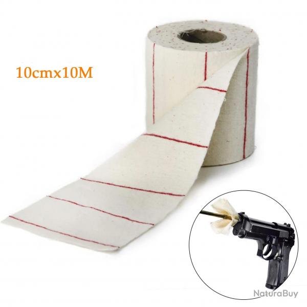 PATCHS DE NETTOYAGE POUR ARMES ROULEAU DE 10 MTRES x 10CM - LIVRAISON GRATUITE