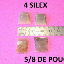 lot de 4 silex blonds 5/8 de pouce QUALITEE GARANTIE - VENDU PAR JEPERCUTE (D24C273)