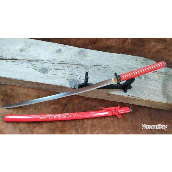 NOUVEAU KATANA  MARU VRITABLE SABRE FORG A LA MAIN EN ACIER 1095 LAME TRS AIGUISE 254115609
