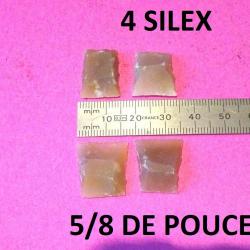 lot de 4 silex blonds 5/8 de pouce QUALITEE GARANTIE - VENDU PAR JEPERCUTE (D24C277)