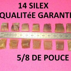 lot de 14 silex blonds 5/8 de pouce QUALITEE GARANTIE - VENDU PAR JEPERCUTE (D24C281)