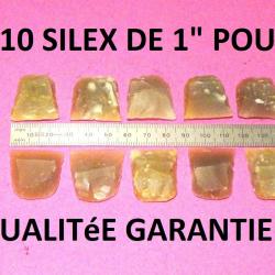 lot de 10 silex blonds de 1" pouce QUALITEE GARANTIE - VENDU PAR JEPERCUTE (D24C17)