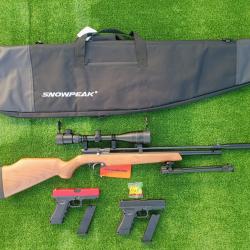 PACK CADEAU-10 ! CARABINE PCP ARTEMIS PR900 R GEN 2 CAL. 4,5 mm + Pistolet Glock 17
