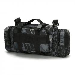 Sac Tactique Molle Imperméable Nylon Sac de Taille Poitrine Randonnée Camping Pêche Plein Air Camo