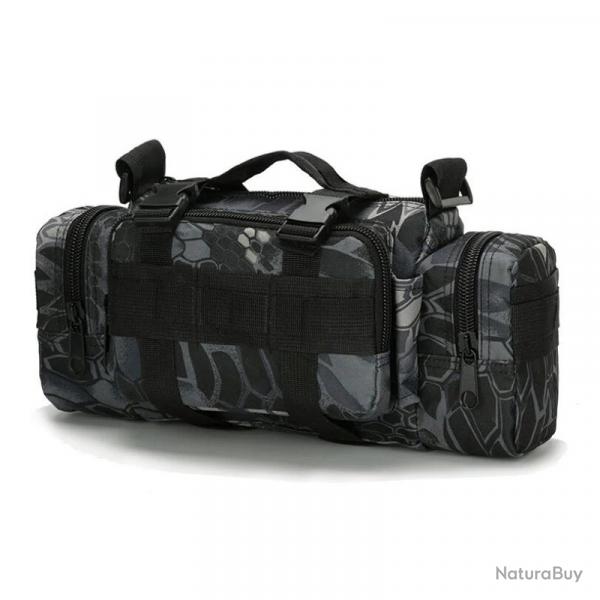 Sac Tactique Molle Impermable Nylon Sac de Taille Poitrine Randonne Camping Pche Plein Air Camo