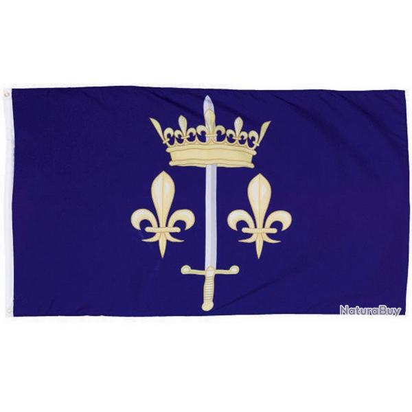 DRAPEAU JEANNE D'ARC 90X60CM/FLEUR DE LYS