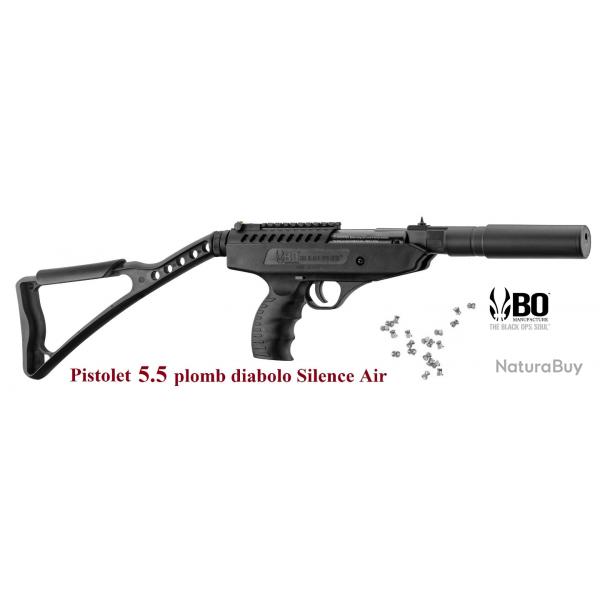 Pistolet  Air break barrel langley hitman Cal. 5.5 mm  / The Black Ops