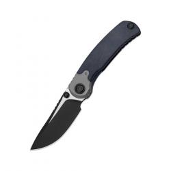 Couteau Kizer PIONEER Drop Point Lame Acier S35VN Manche Richlite Bleu/Titane Liner Lock ZXFK03A5