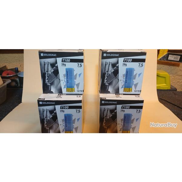 Lot de 250 cartouches T100 Solognac N7,5