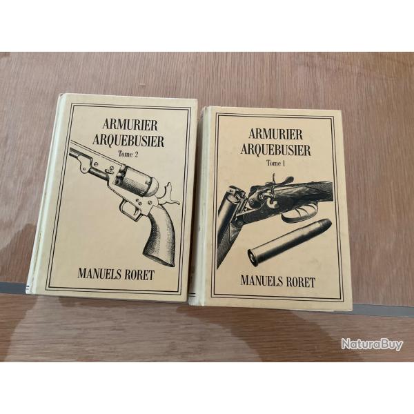 Manuels-Roret - Nouveau manuel complet de l'armurier du fourbisseur et de l'arquebusier tome 1 et 2
