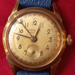 montre ZIEGLER ancienne , boitier en plaqué or , antimagnetic