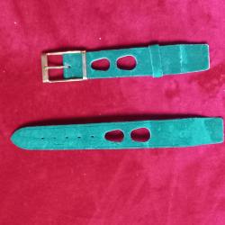 bracelet de montre ancien  en daim / en peau  type sport