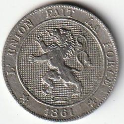 Pièce de Monnaie Belgique 5 centimes - Léopold Ier 1861