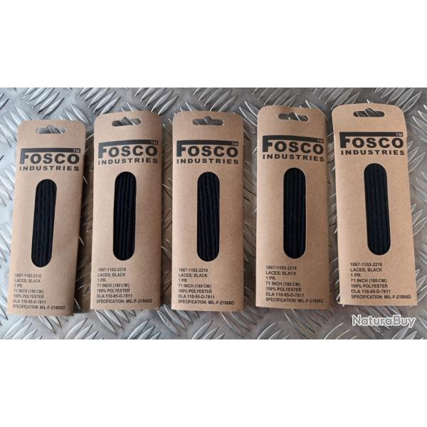 5 paires de Lacets "FOSCO INDUSTRIES"