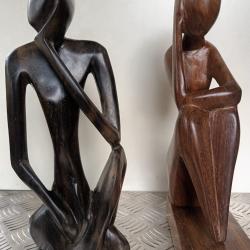 Couple de Statuettes Africaines