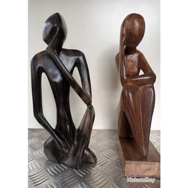 Couple de Statuettes Africaines