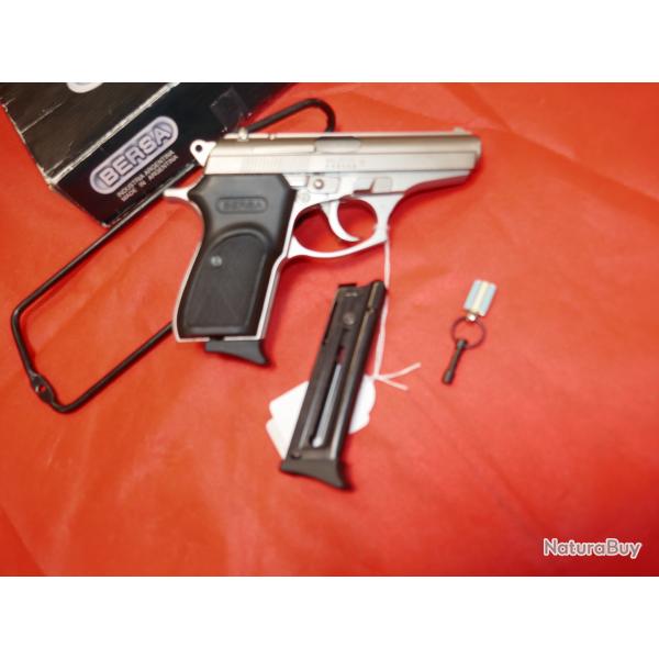 Pistolet BERSA THUNDER 22 Inox en 22Lr avec 2 chargeurs