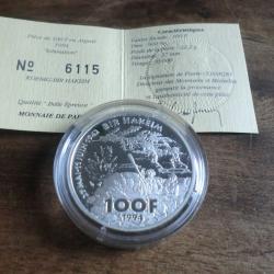 piece 100 francs "argent 1994 " marie pierre koenig "/ titre 900%