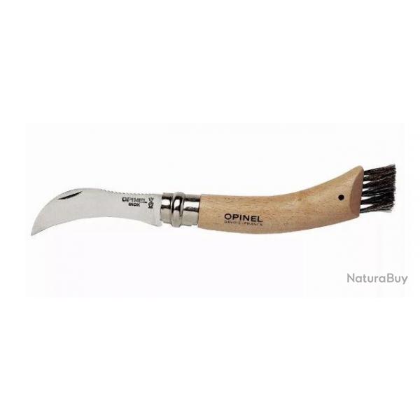 COUTEAU OPINEL N8 INOX CHAMPIGNON AVEC BROSSE