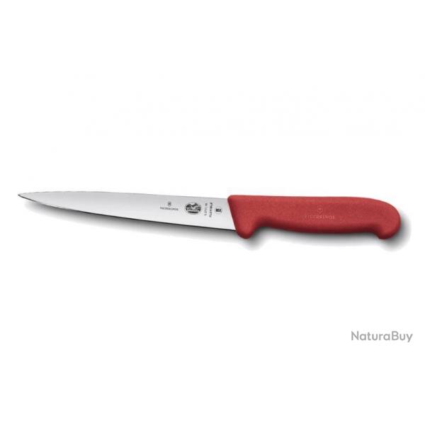 COUTEAU A DENERVER EPLUCHEUR 20 CM FIBROX VICT ROUGE