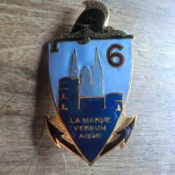 insigne émail 6eme régiment du génie  / arthus bertrand paris