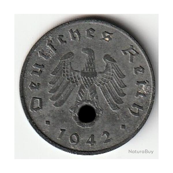 Pice de Monnaie Allemagne Lot 10 reichspfennig 1942 A et 1943 A