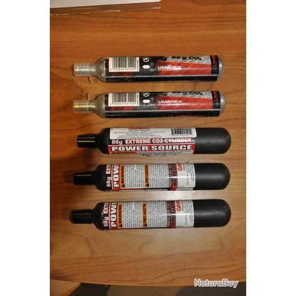 lot de 5 cartouches CO2