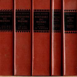 Histoire du monde de jean DUCHÉ  5 volumes complet sous coffret l'animal vertical , le feu de dieu,