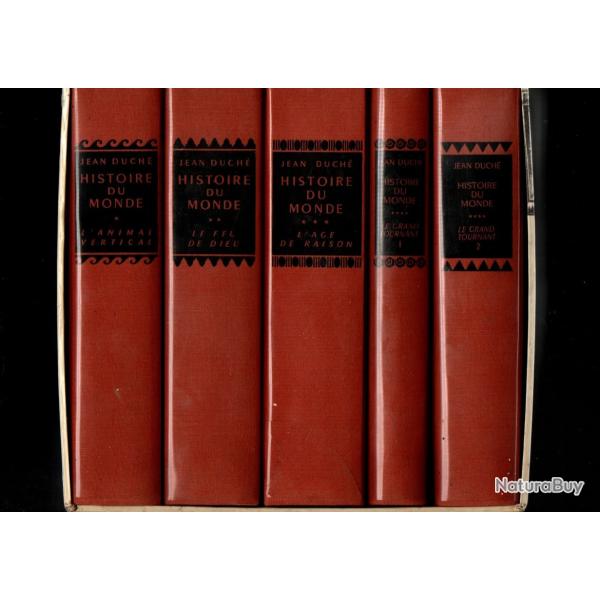 Histoire du monde de jean DUCH  5 volumes complet sous coffret l'animal vertical , le feu de dieu,