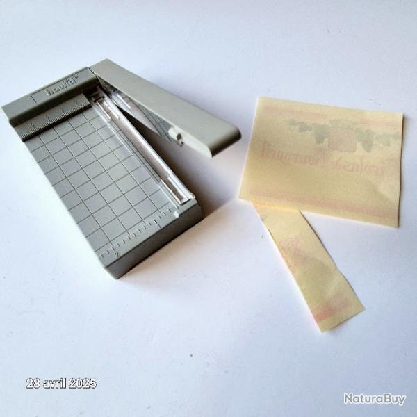Massicot guillotine Hawid pour travaux de prcisions, photo, philatlie, cartes postales, billets, t