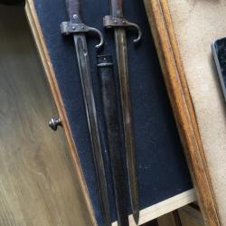 2 baïonnettes Bertier mod.1892