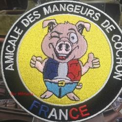 Amicale des mangeurs de cochon ( Diamètre : 90 mm ) à coudre ou à coller au fer à repasser
