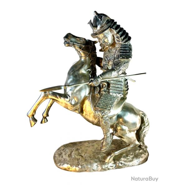 Samoura  cheval bronze argent