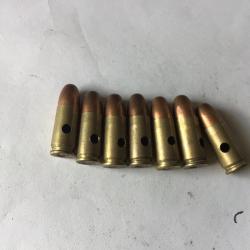 VENDU PAR LE-CUIRASSIER N°6 LOT DE 7 BALLES CALIBRE 9 MM HN 43 PARACHUTAGE GUERRE 39/45
