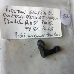 VENDU PAR LE-CUIRASSIER BOUTON DE SÉCURITÉ CULASSE PISTOLET UNIQUE MOD RR1 POLICE FR 51 POLICE