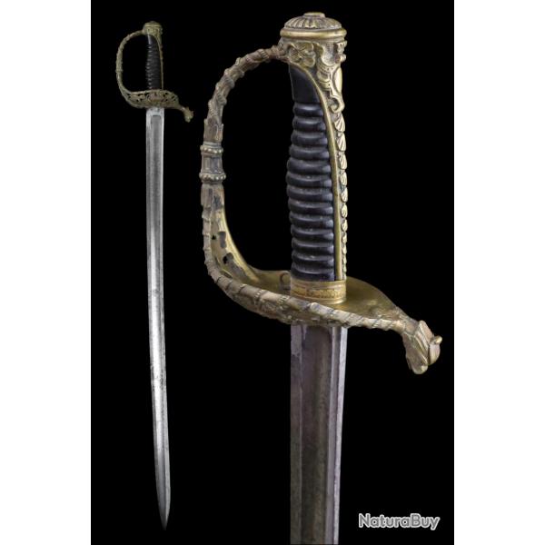 N38 - Sabre d'officier de marine modle dit 1853, priode Second Empire