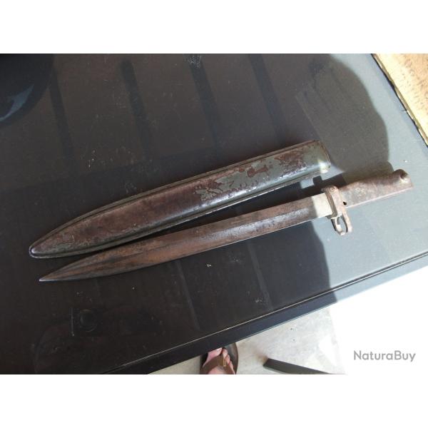 LOT EQUIPEMENT MILITAIRE BAIONNETTE MILITAIRE ALLEMANDE GRANDE GUERRE