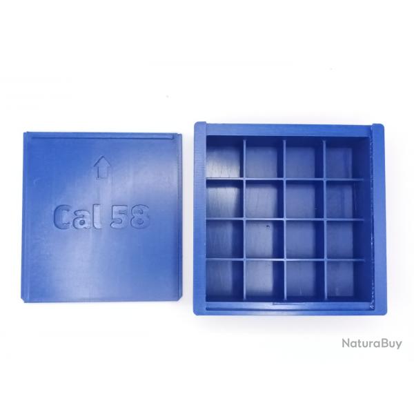boite pour balles mini Cal 58 de 28mm de longueur maximum