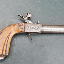 Magnifique pistolet à percussion de voyage de 1850/60 N° de série 3