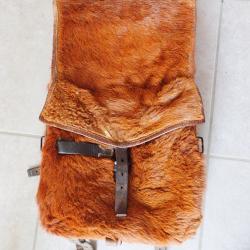 1925 Havresac, Sac à dos Suisse, peau/poils de vache, tornister.