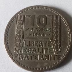 pièce 10 Francs TURIN Rameaux Courts 1946
