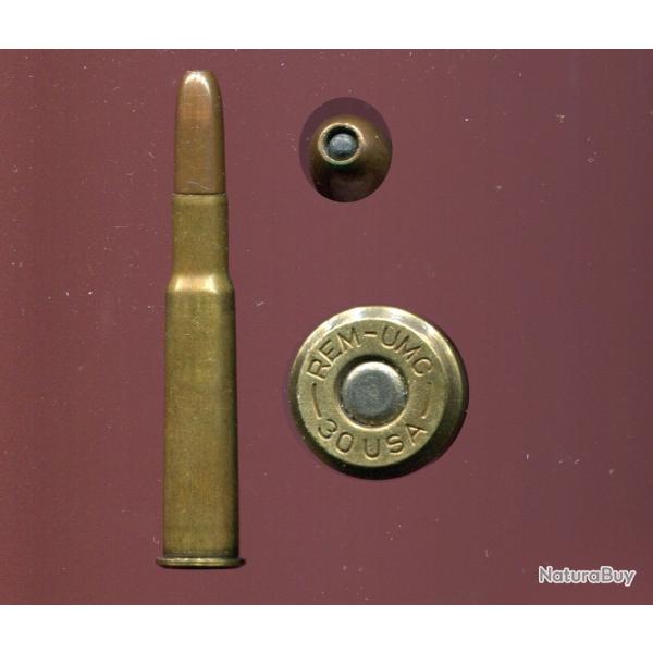.30 USA (ou .30-40 Krag) - beau marquage : REM-UMC  30 USA - balle pointe creuse