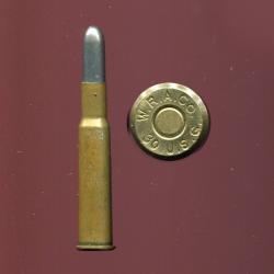 .30 U.S Gouvernment  (ou .30-40 Krag) - marquage : WRACo 30 U.S.G. - balle militaire cuivre étamé